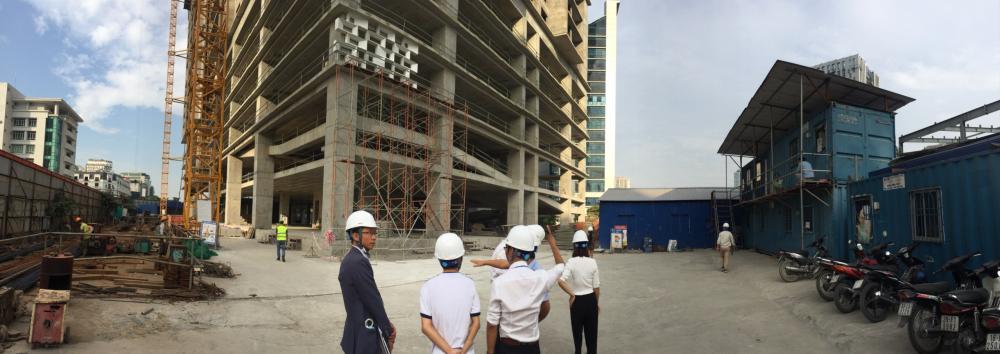 Tòa A đã thi công đến tầng 27