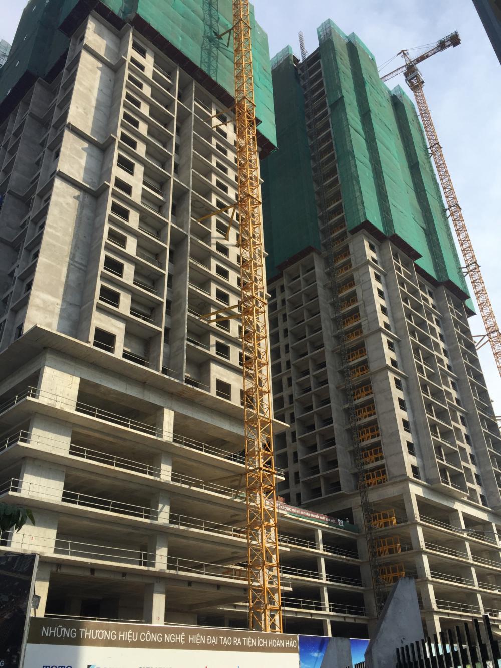 Tòa A đã thi công đến tầng 27