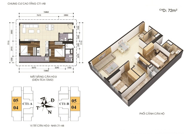 Thiết kế căn hộ D