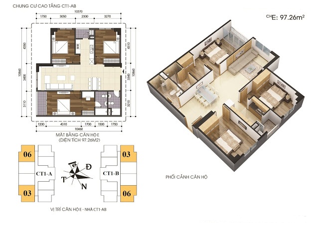 Thiết kế căn hộ E