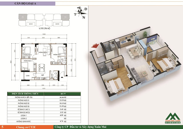 Thiết kế căn hộ A