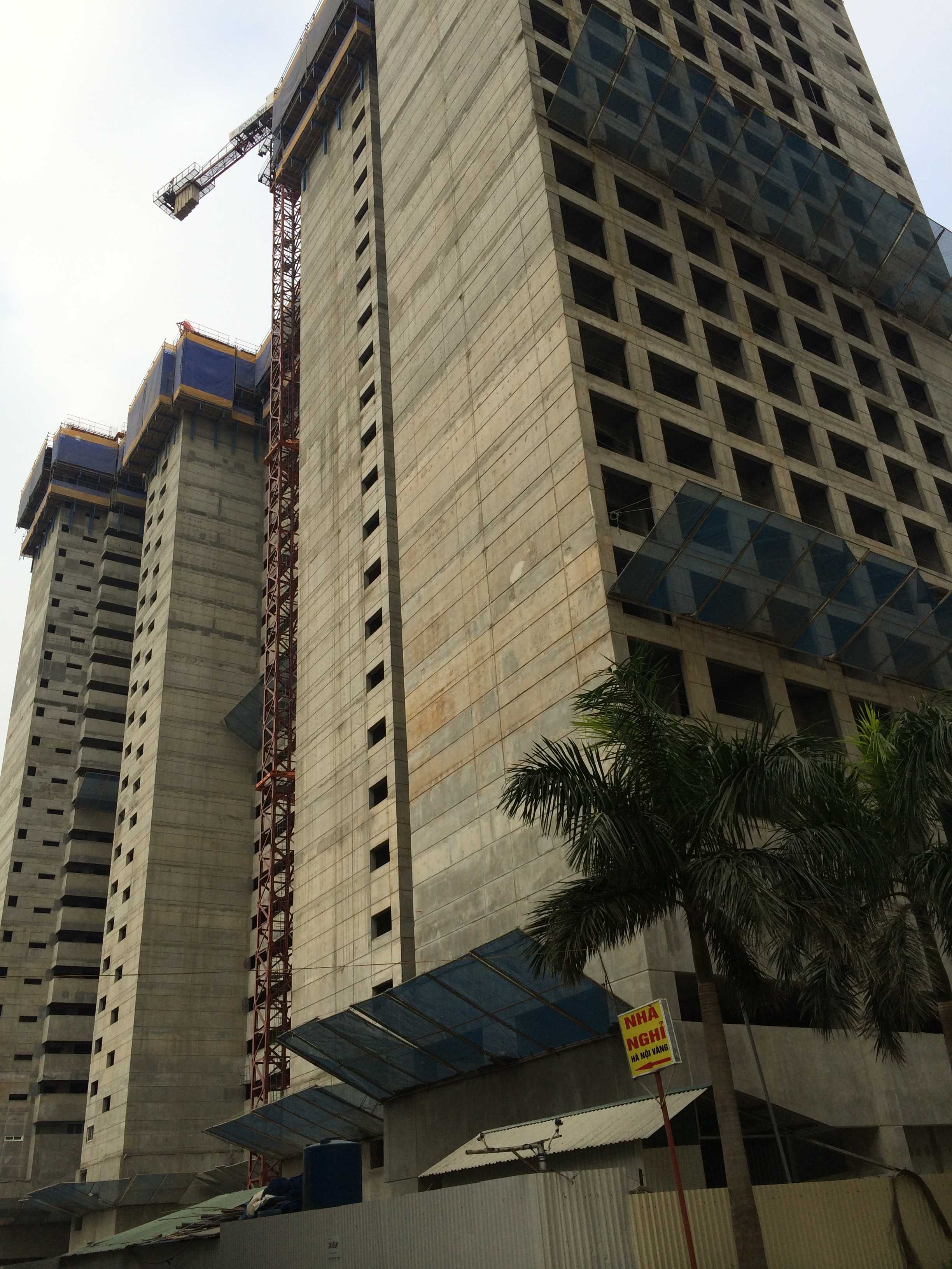 Tòa CT7 đang xây dựng đến mặt sàn tầng 26