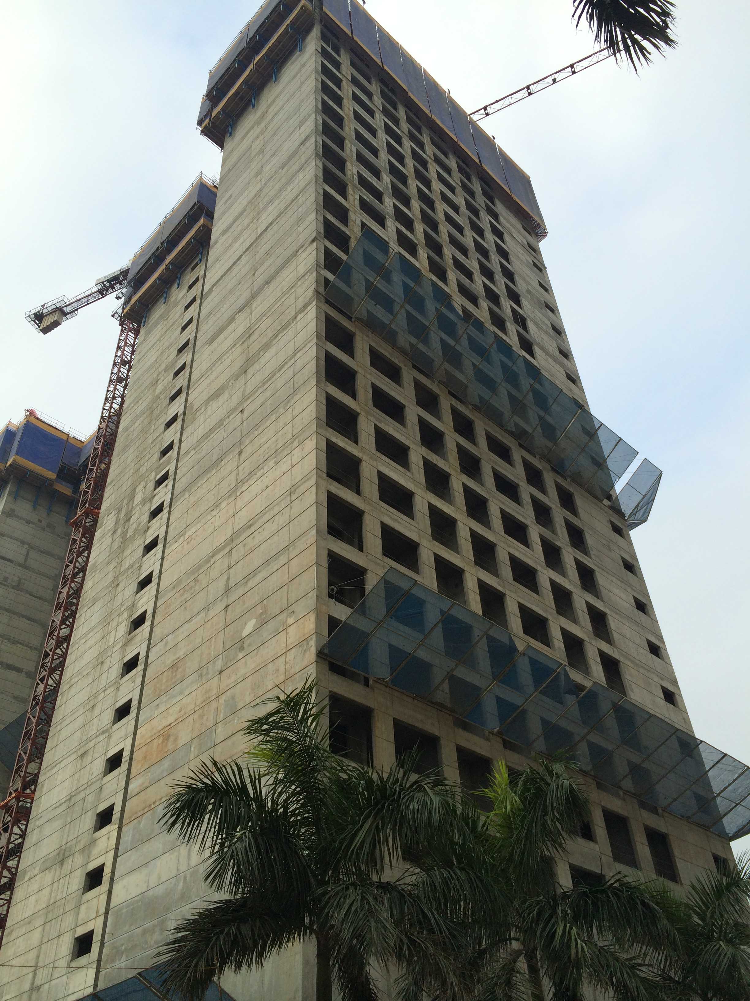 Tòa CT7 đang xây dựng đến mặt sàn tầng 26