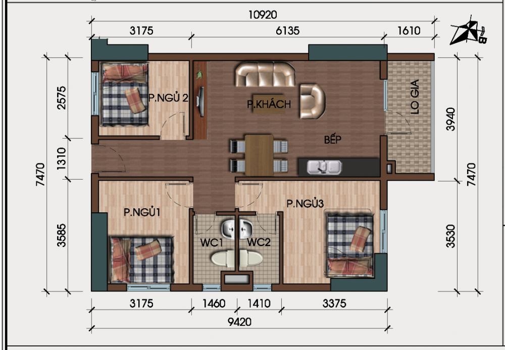Thiết kế căn hộ 02-12-22-32