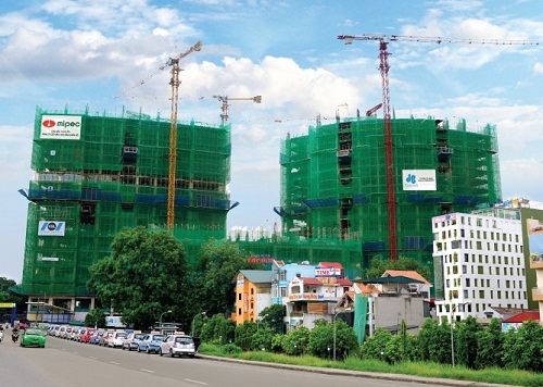 Dự án đã thi công tới tầng mái