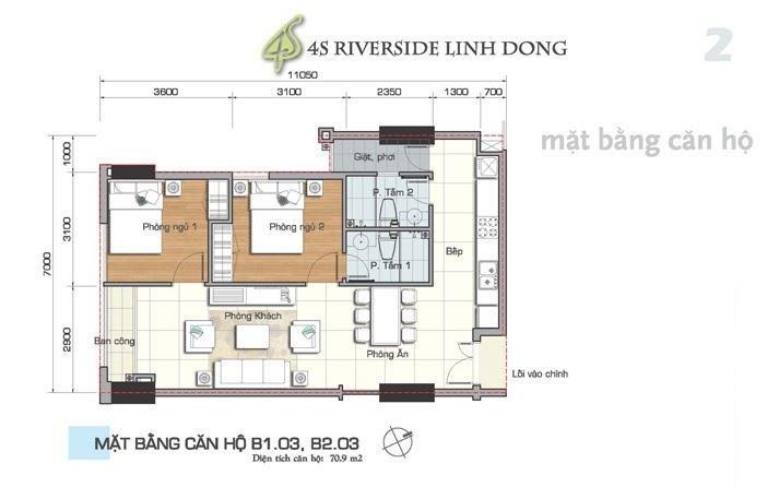 Thiết kế căn hộ B1.03, B2.03