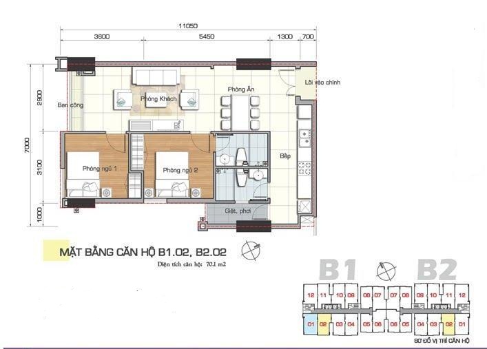 Thiết kế căn hộ B1.02, B2.02