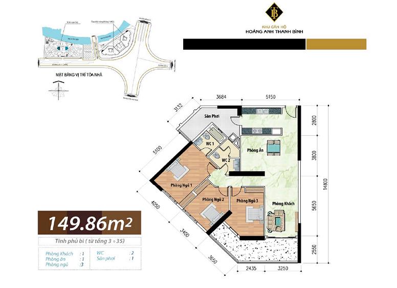 Thiết kế căn hộ 149.86 m2
