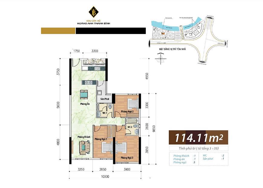 Thiết kế căn hộ 114.11 m2
