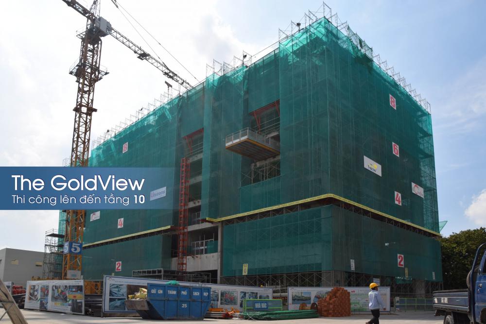 Thi công lên đến tầng 10