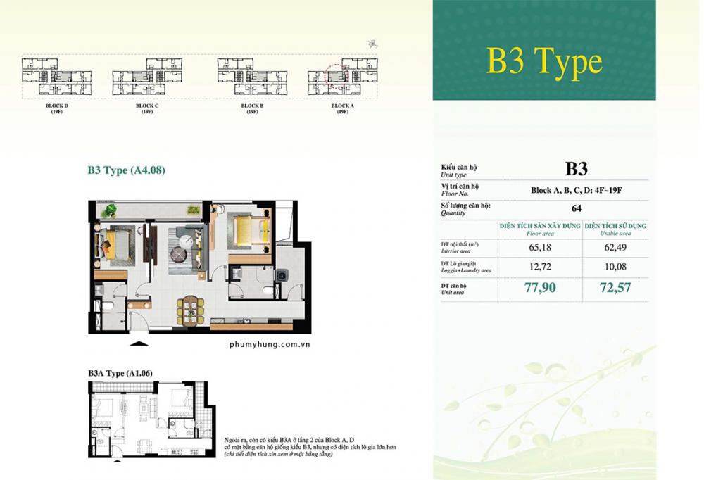 Thiết kế căn hộ loại B3