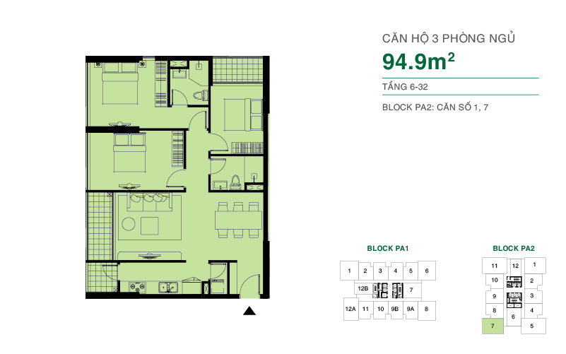 Thiết kế căn hộ 94.9 m2