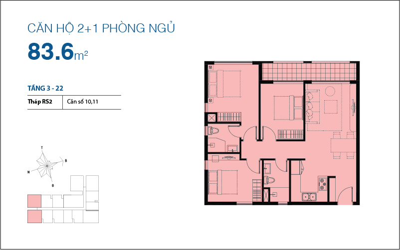Thiết kế căn hộ 83.6 m2