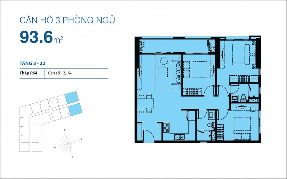 Thiết kế căn hộ 93.6 m2