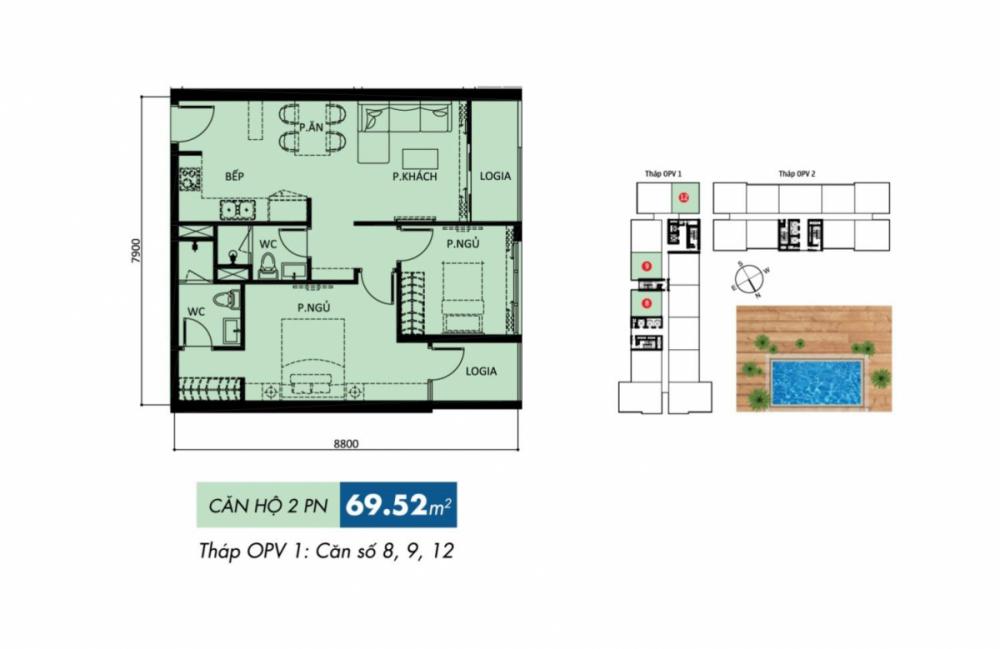 Thiết kế căn hộ 8, 9, 12