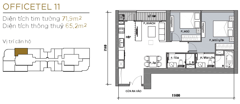 Thiết kế căn officetel 11
