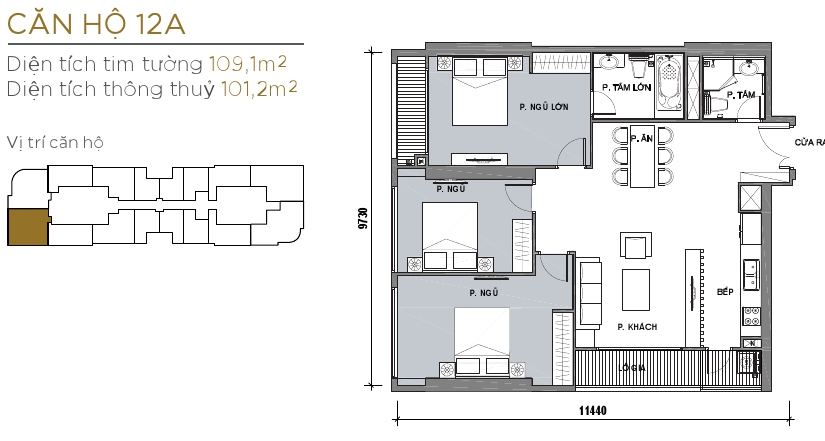 Thiết kế căn hộ 12A