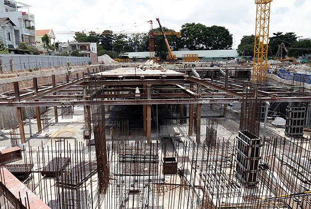 Dự án đã hoàn thành phần móng block A, B