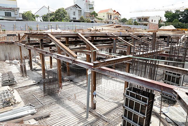 Dự án đã hoàn thành phần móng block A, B