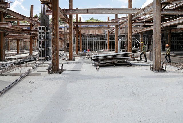 Dự án đã hoàn thành đổ bê tông 50% sàn tầng hầm B2 block A, B