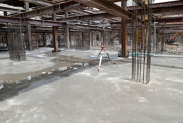 Dự án đã hoàn thành đổ bê tông 50% sàn tầng hầm B2 block A, B