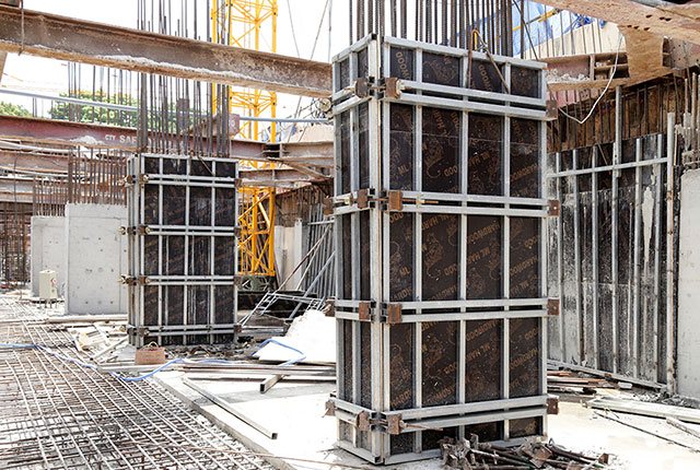 Dự án đã thi công cột sàn tầng hầm B1 block A, B