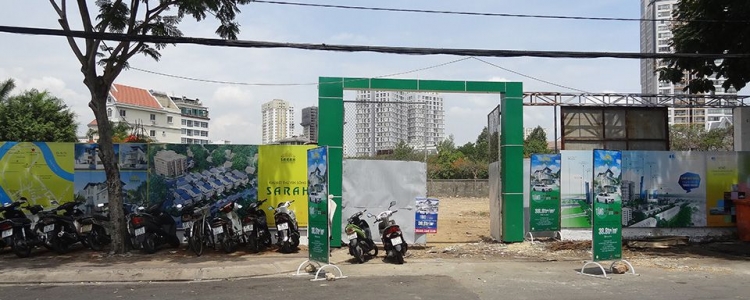 Hiện dự án chưa được triển khai xây dựng, chủ đầu tư dự án mới triển khai quây tường bao khu vực xung quanh dự án