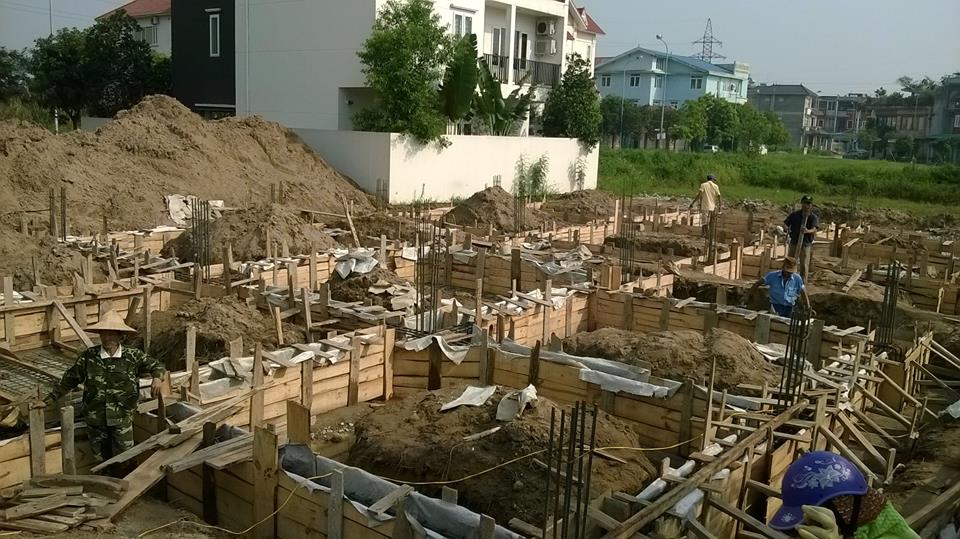 Công trình Biệt thự song lập BD3 đang hình thành