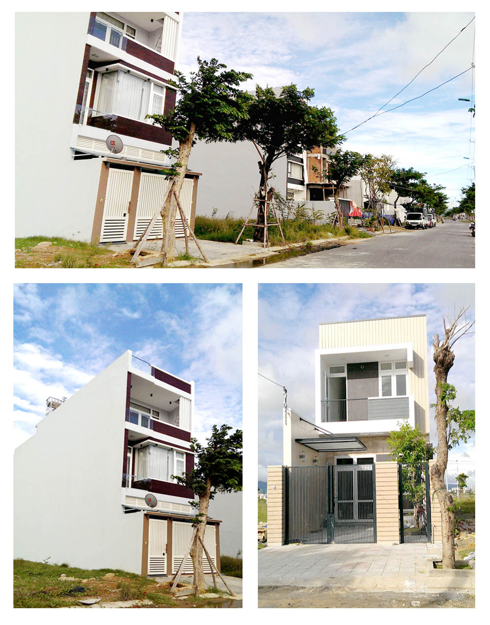 Các nền đất được mở bán, một số nền đã được xây dựng xong