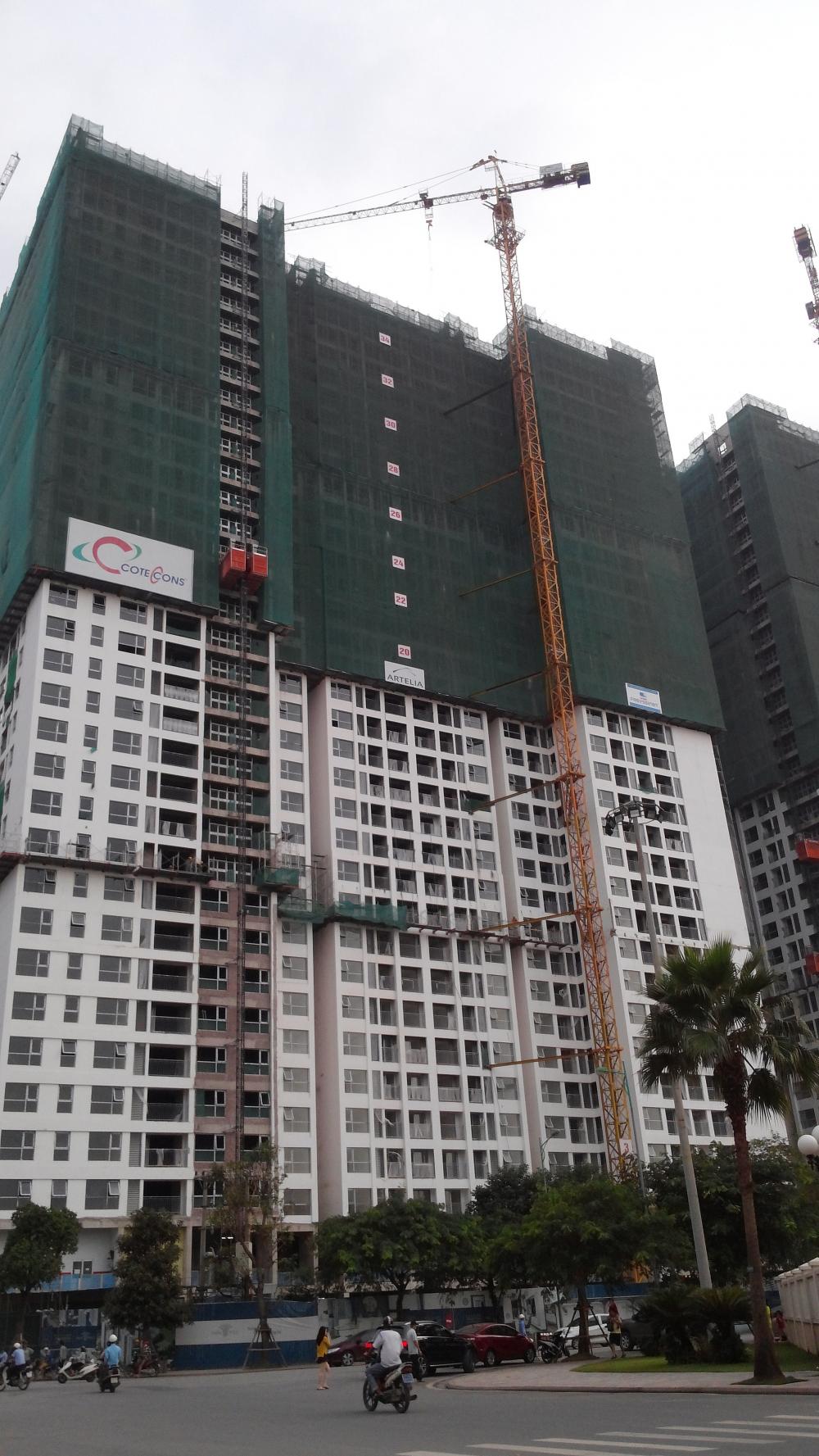 Tòa Park 9 đang thi công tới mặt sàn tầng 36, chuẩn bị cất nóc