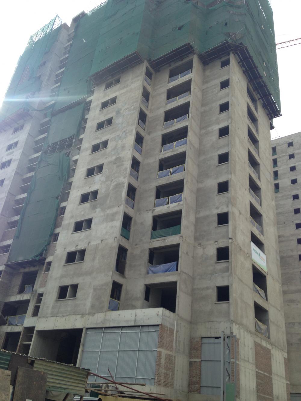 Dự án đã thi công tới mặt sàn tầng 14