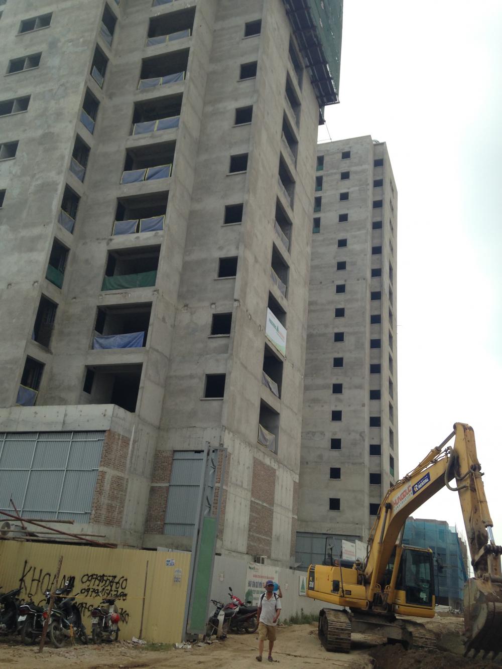 Dự án đã thi công tới mặt sàn tầng 14