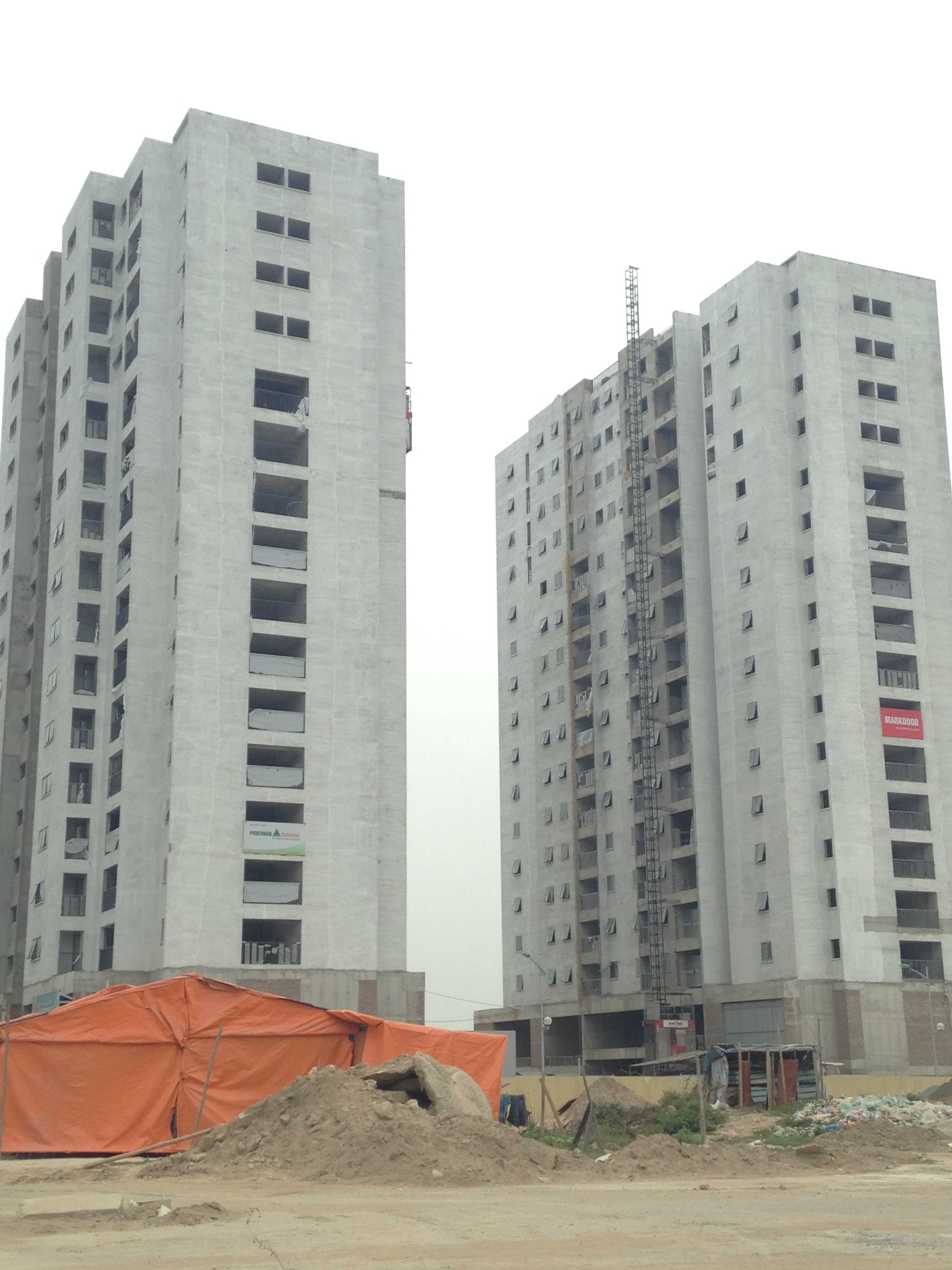 Dự án đã thi công xong thô, đang hoàn thiện mặt ngoài