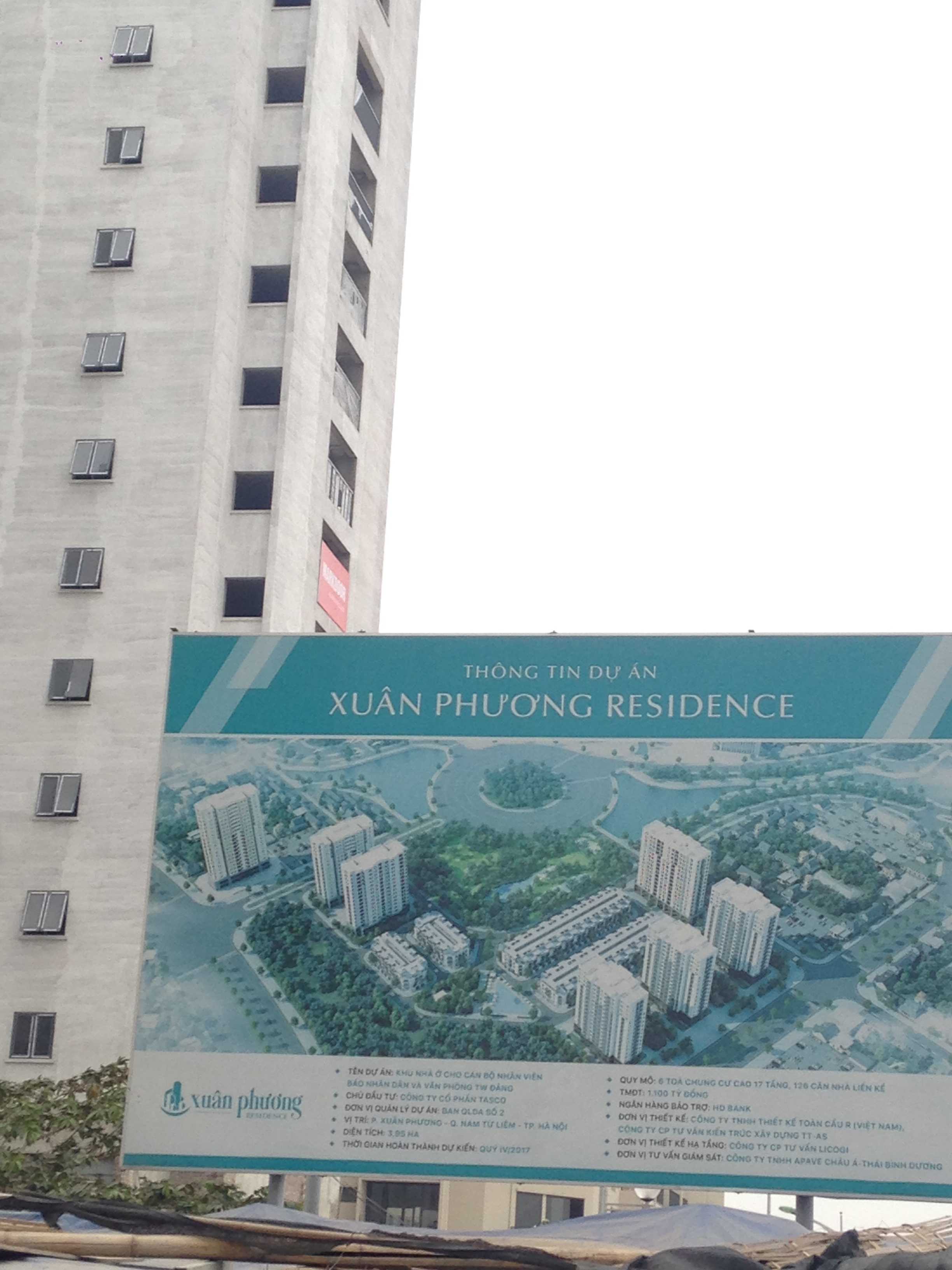 Dự án đã thi công xong thô, đang hoàn thiện mặt ngoài