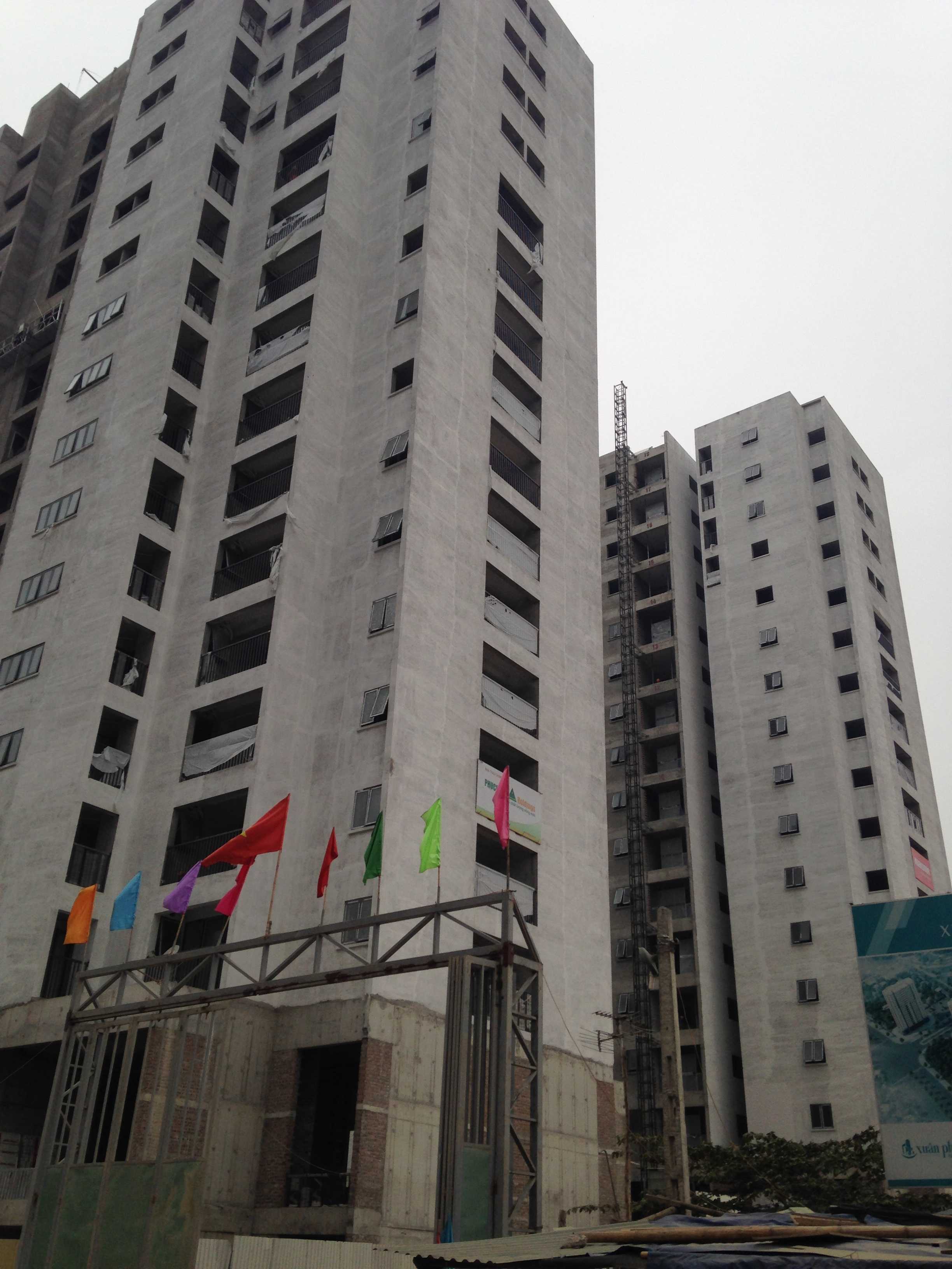 Dự án đã thi công xong thô, đang hoàn thiện mặt ngoài