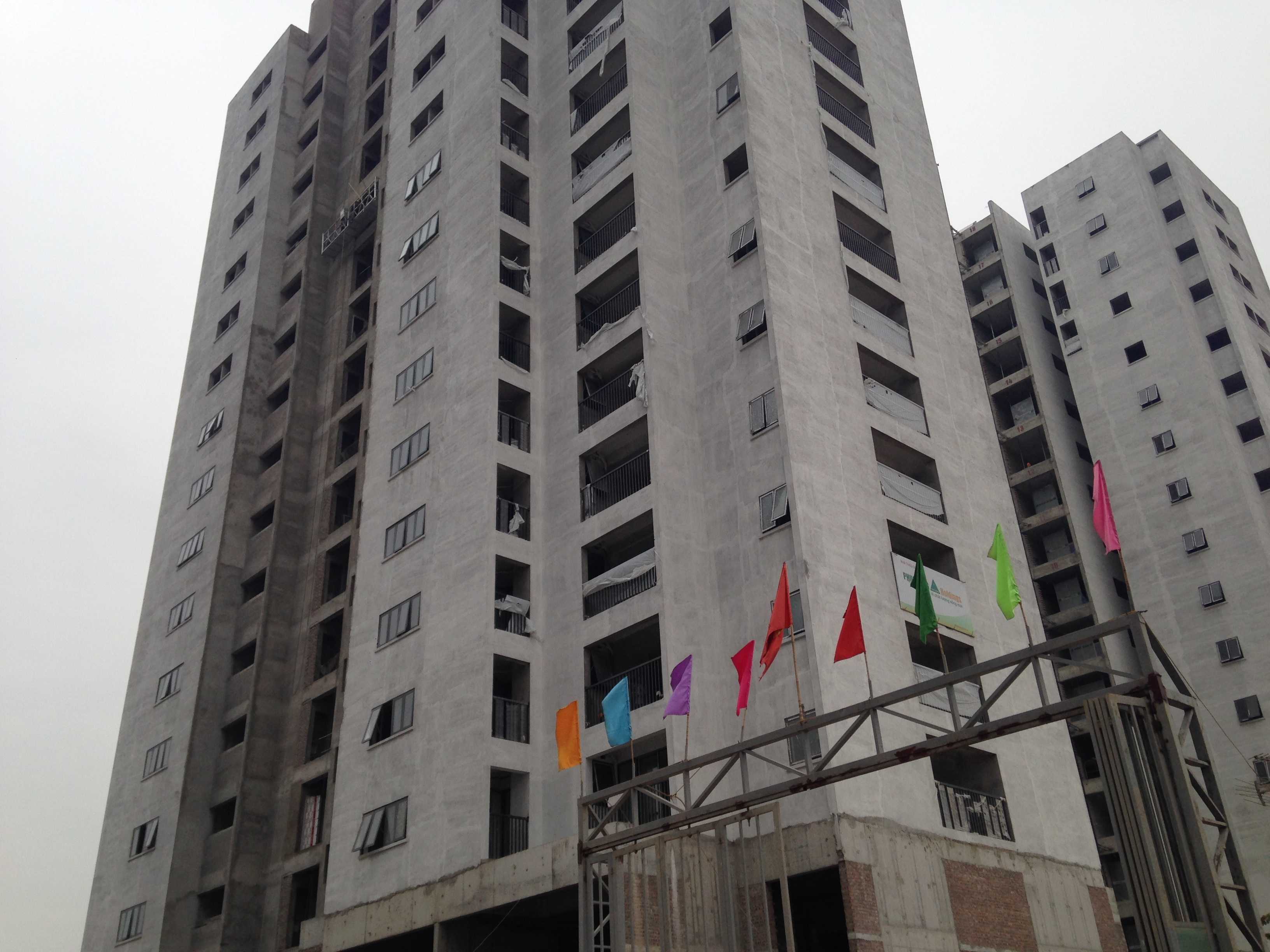 Dự án đã thi công xong thô, đang hoàn thiện mặt ngoài