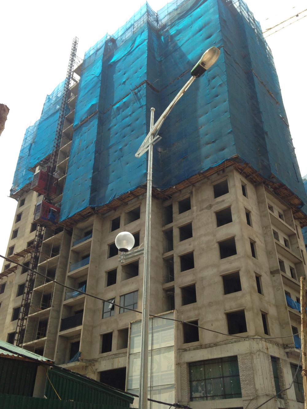 Tòa A, B, C, D đã xây xong thô