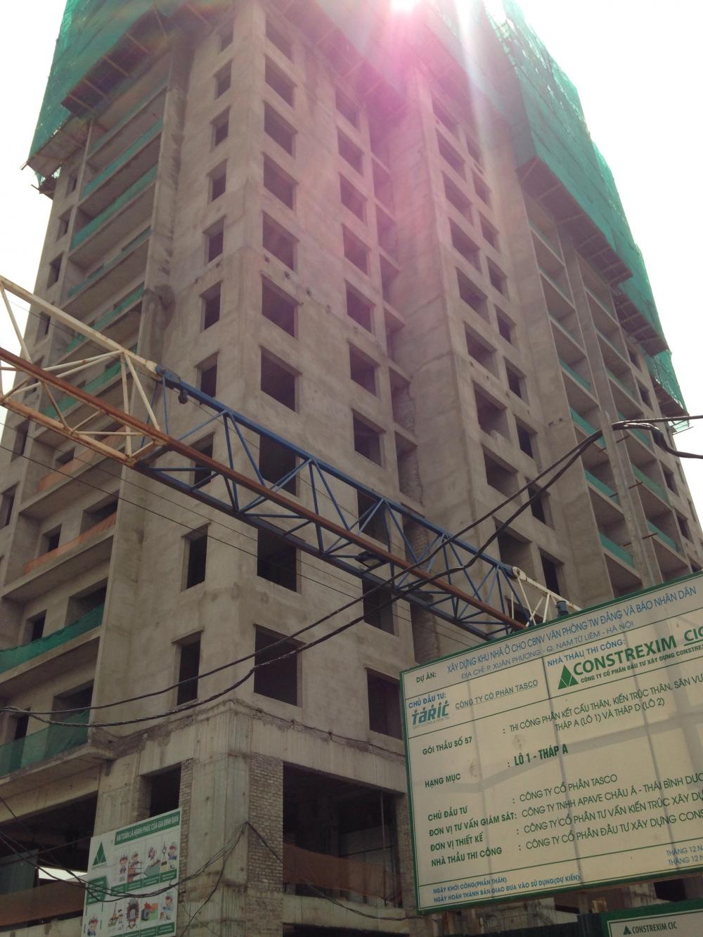 Tòa A, B, C, D đã xây xong thô