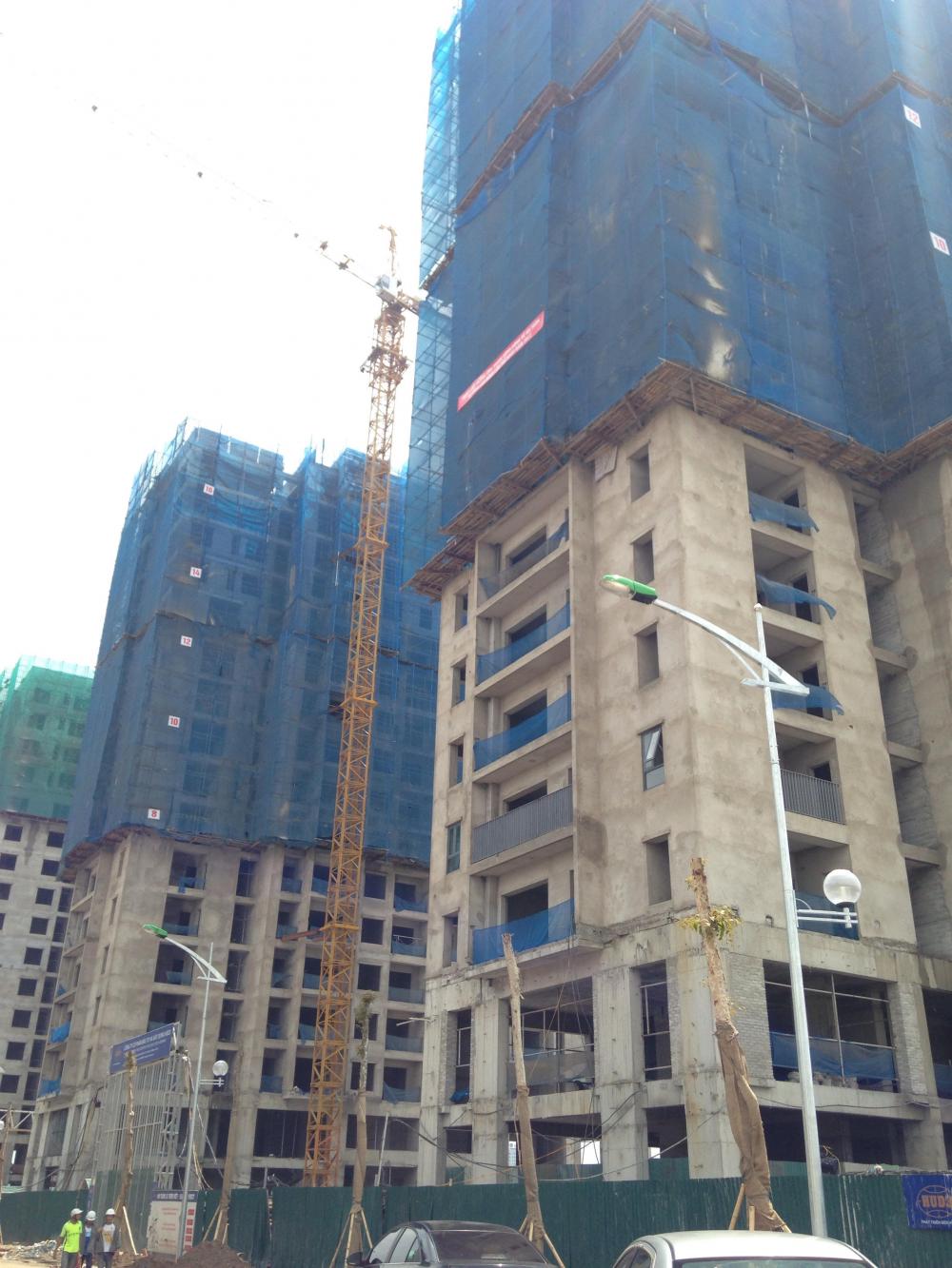 Tòa A, B, C, D đã xây xong thô